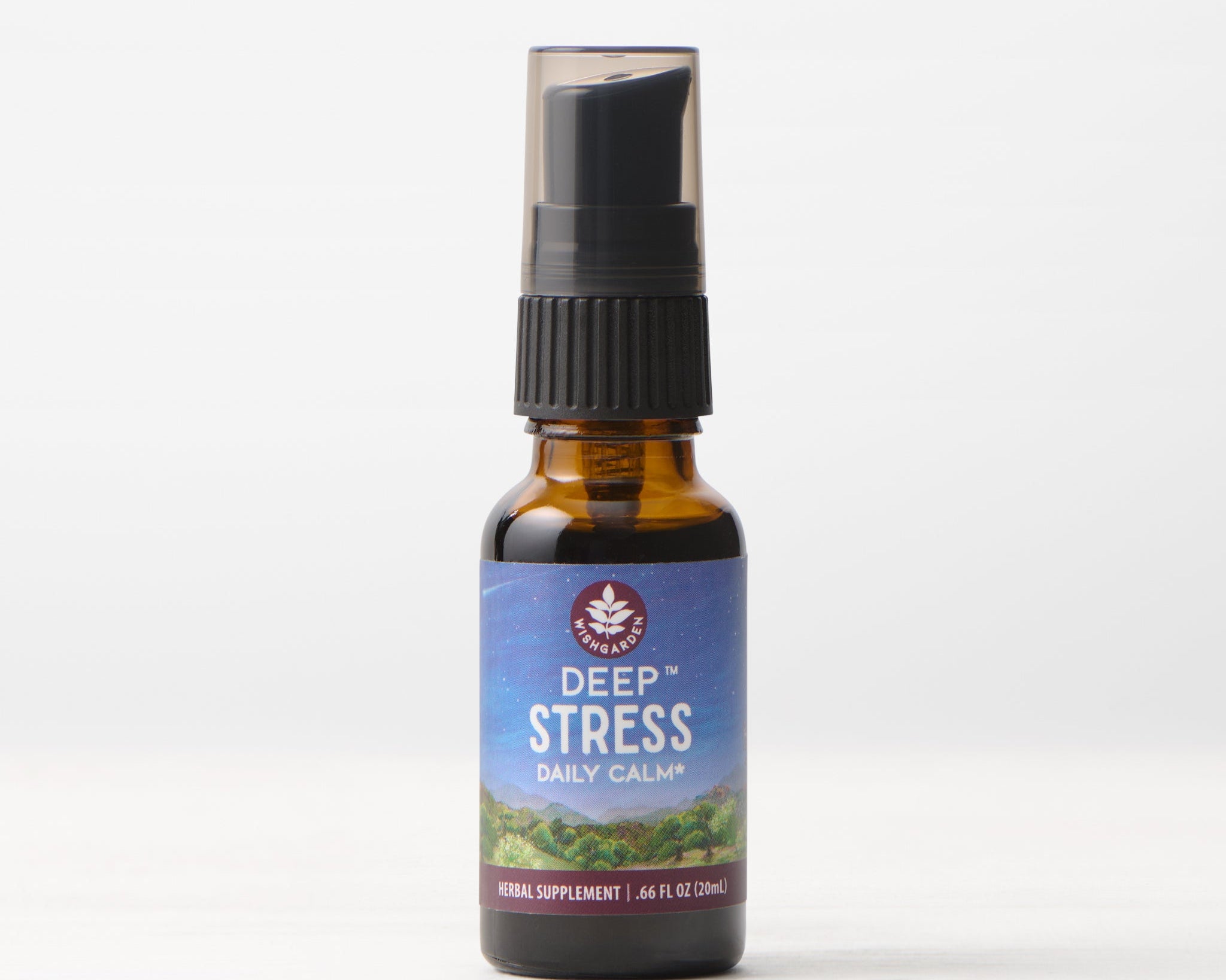 A small amber bottle labeled Thrive All Day 3-Pack herbal supplement, featuring a black spray cap, sits on a light surface against a plain white background—perfect for your daily herbal routine and stress support.