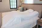 Made with a jacquard fabric with moisture-wicking properties, the Cooling Fitted Sheet for the Sleep Again Pillow System is ultra soft and the perfect companion for hot sleepers.