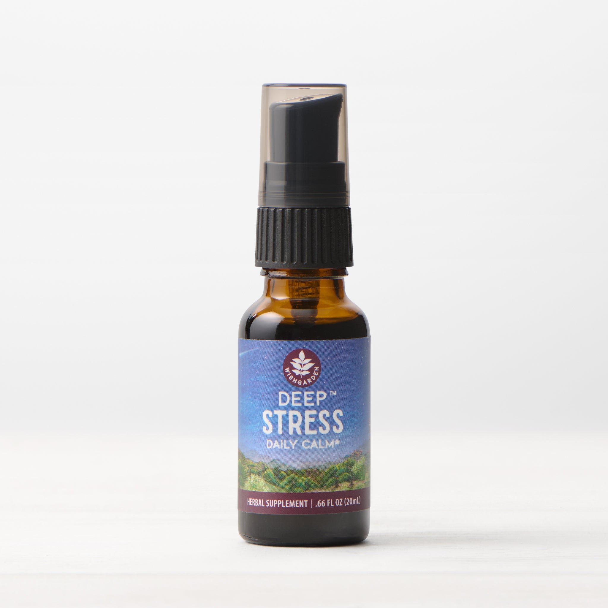 A small amber bottle labeled Thrive All Day 3-Pack herbal supplement, featuring a black spray cap, sits on a light surface against a plain white background—perfect for your daily herbal routine and stress support.