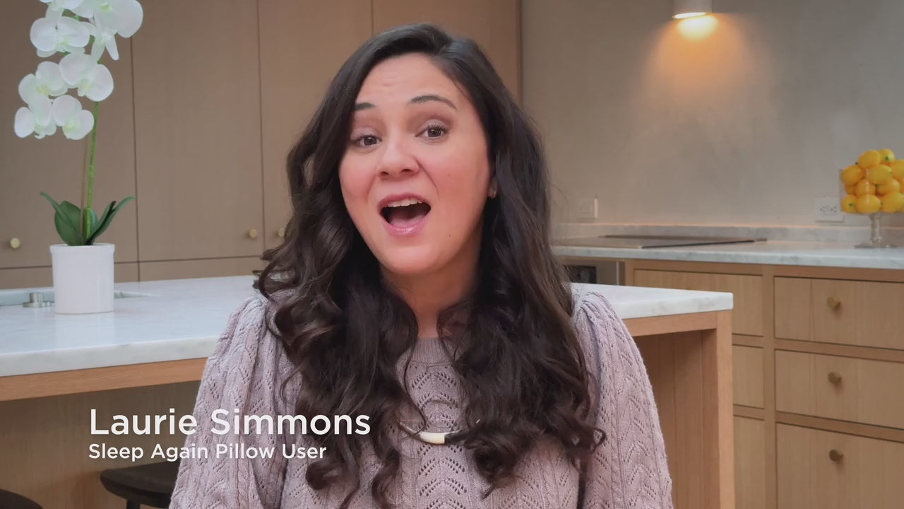 A video review of the Sleep Again Pillow System, highlighting the benefits of the doctor-recommended pillow system specifically designed for mastectomy recovery, general surgery, back pain, and injuries.